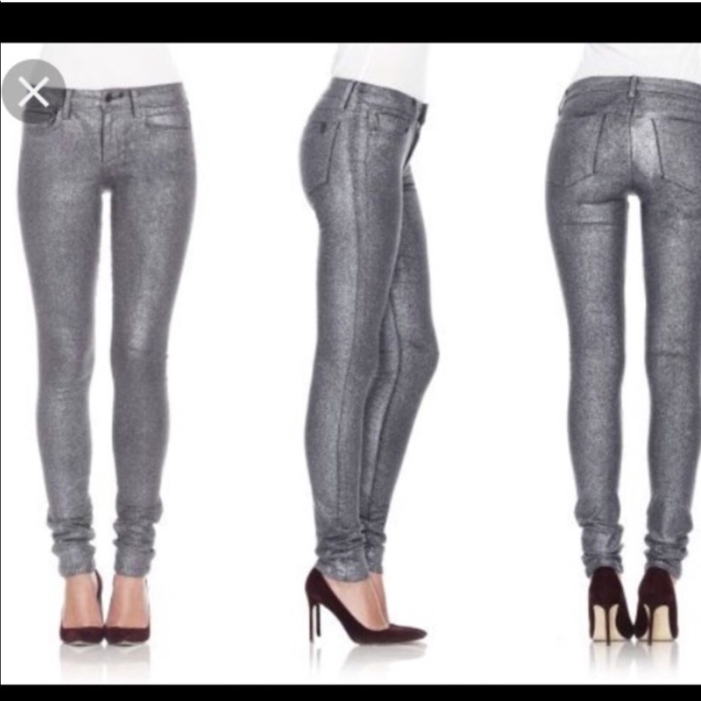 Joe’s Jeans The Skinny in Silver Glitter
